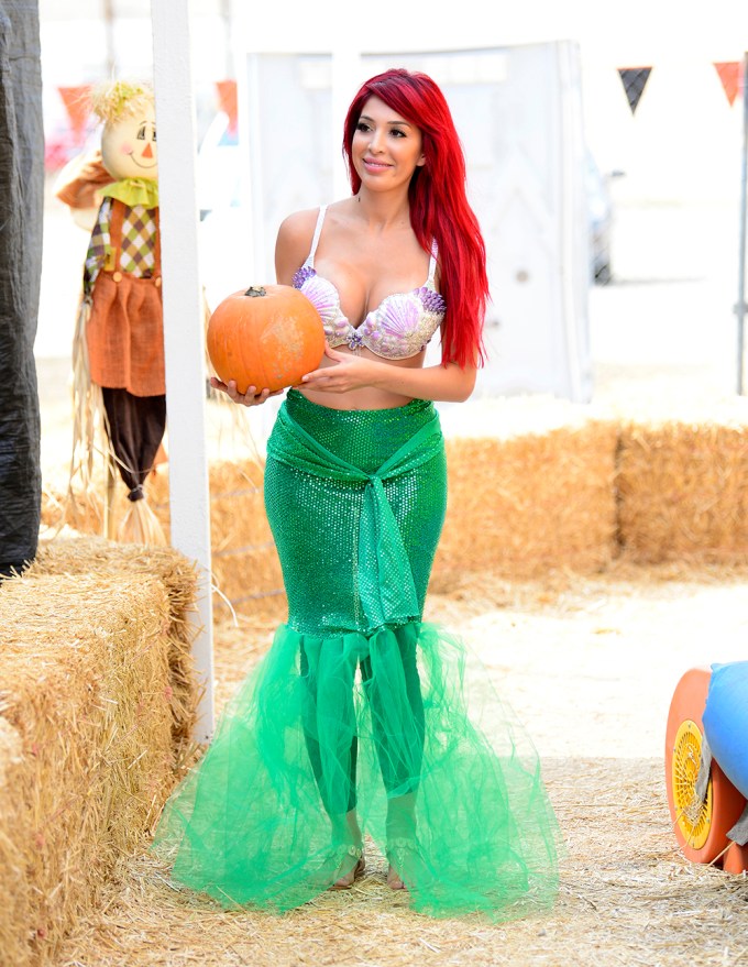 Farrah Abraham dresses up as Ariel the mermaid for Halloween