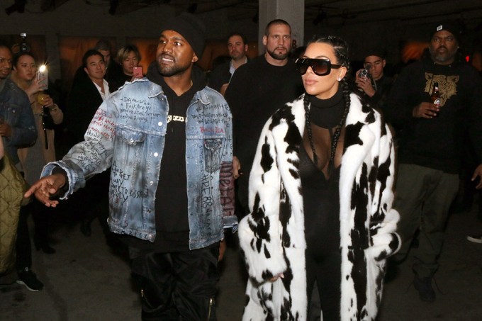 Kim Kardashian and Kanye West out and about in NYC