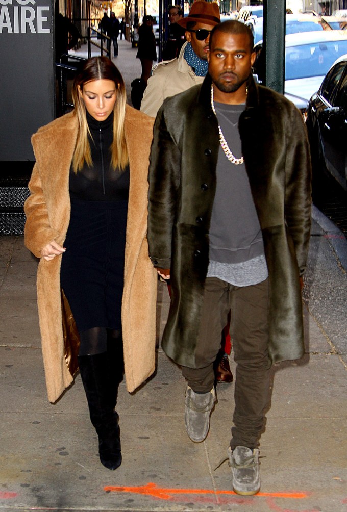 Kim Kardashian and Kanye West out and about