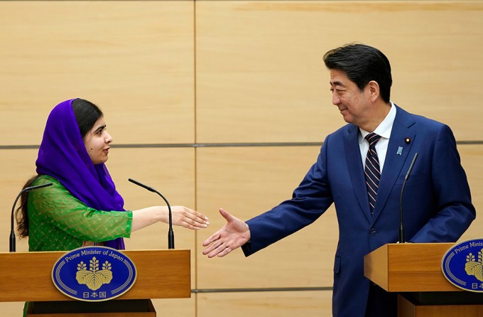 Malala Yousafzai Meets Japanese Prime Minister Shinzo Abe