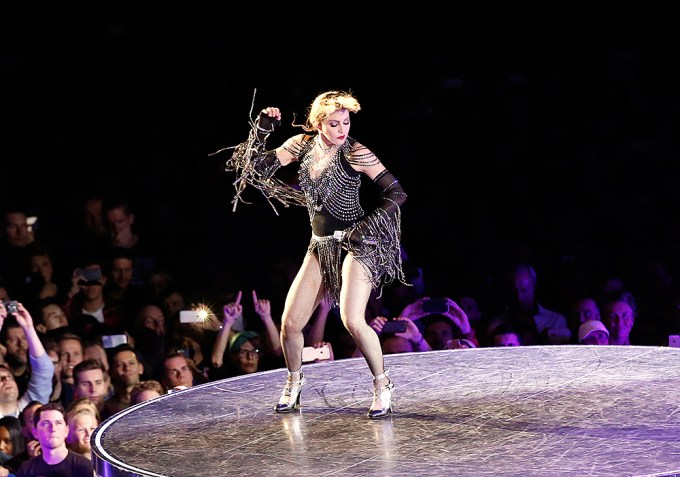 Madonna Dancing In A Fringe Bodysuit