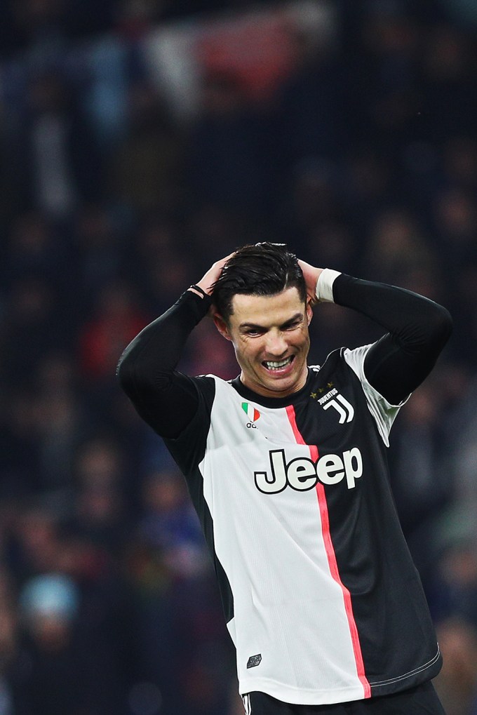 Ronaldo Feels The Frustration Of A Missed Goal