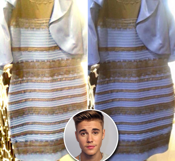 black blue or gold white dress