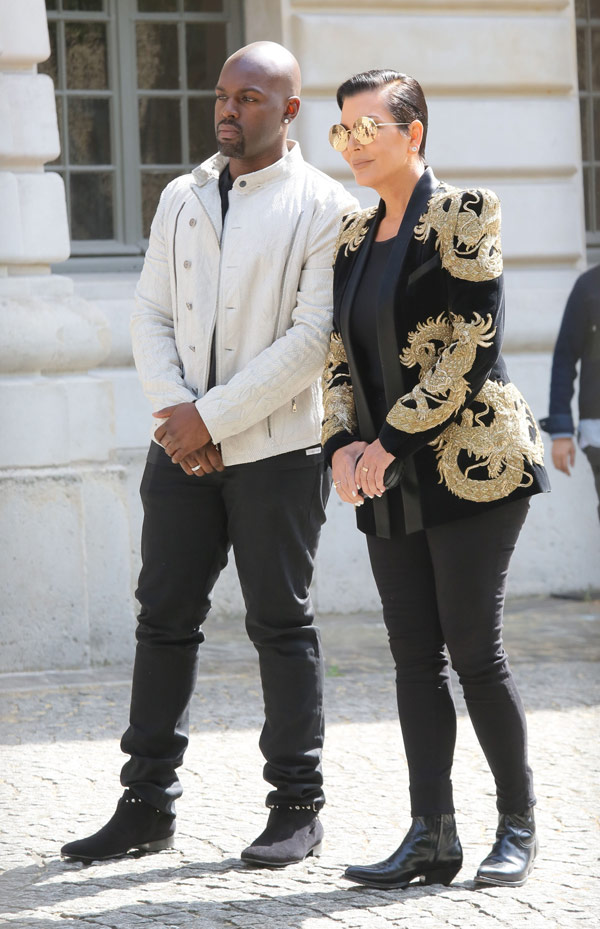 Kris Jenner & Corey Gamble standing