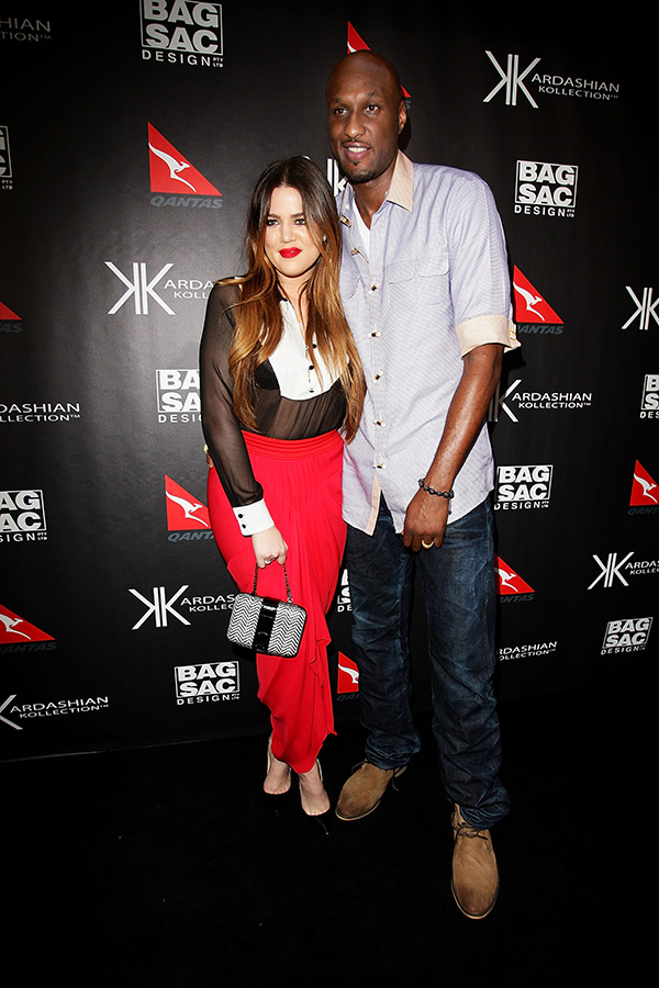 Khloe Kardashian & Lamar Odom at the Kardashian Kollection Handbag launch