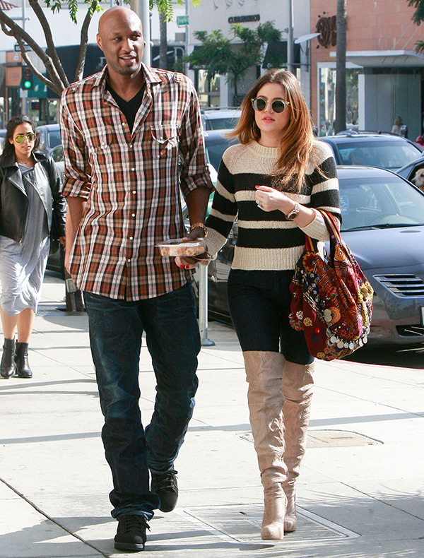 Khloe Kardashian & Lamar Odom out together in Beverly Hills