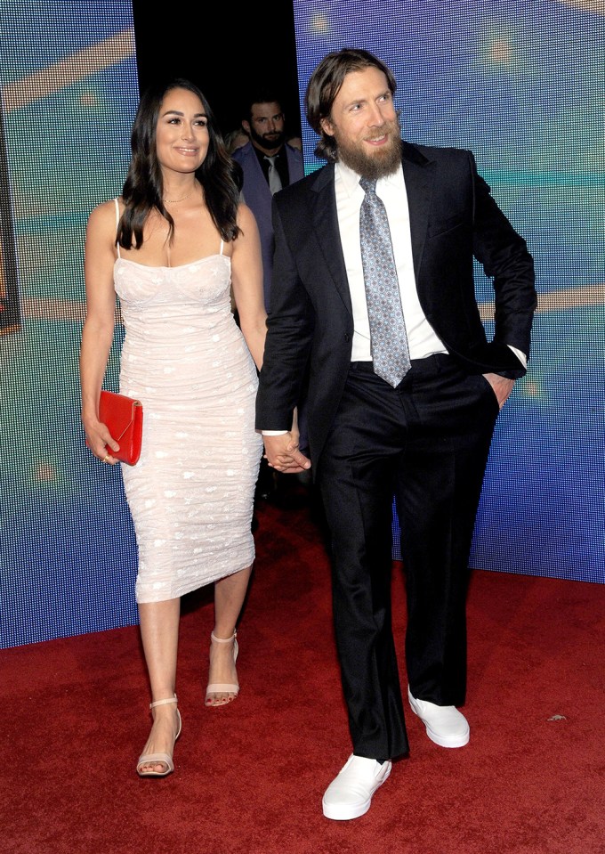 Brie Bella and Daniel Bryan at the WWE Hall Of Fame Induction