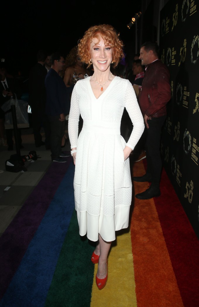 Kathy Griffin poses at the LA LGBT Center Concert