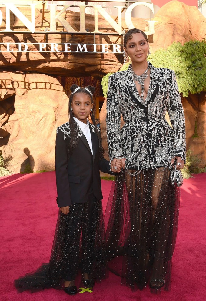 Beyonce & Blue Ivy At ‘The Lion King’ Premiere