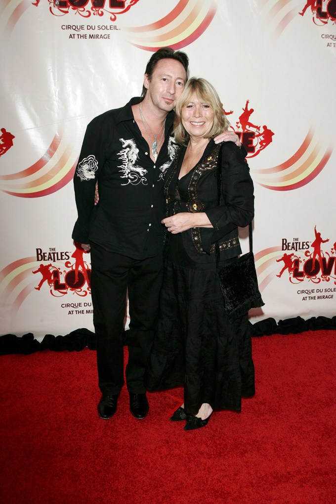 Jullian Lennon and mother Cynthia Lennon at the opening night of the new Cirque du Soleil Show