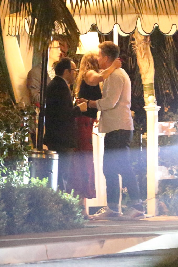 Jennifer Aniston Kisses a Male Friend Goodbye