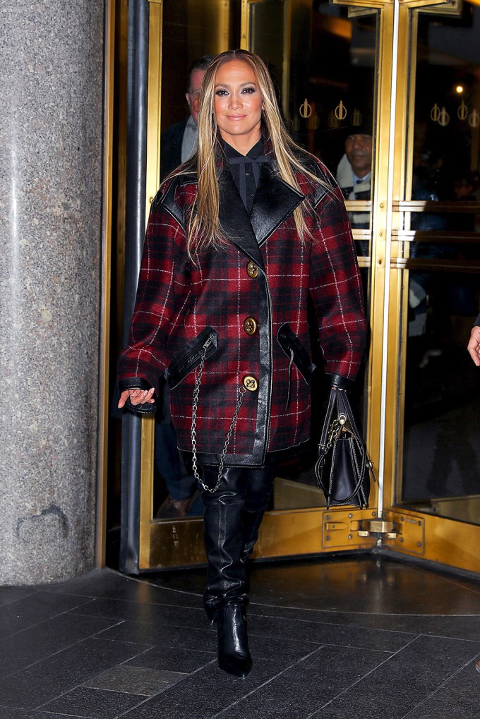 Jennifer Lopez Wears A Stylish Outfit While Leaving The NBC Studios In NYC