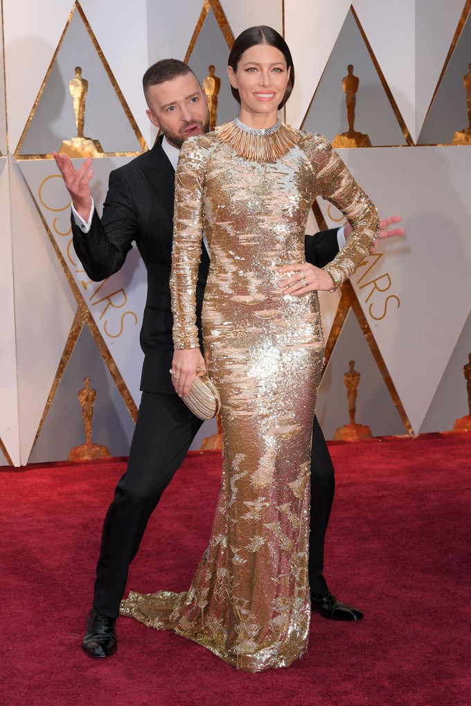 Justin Timberlake & Jessica Biel At The 2017 Oscars