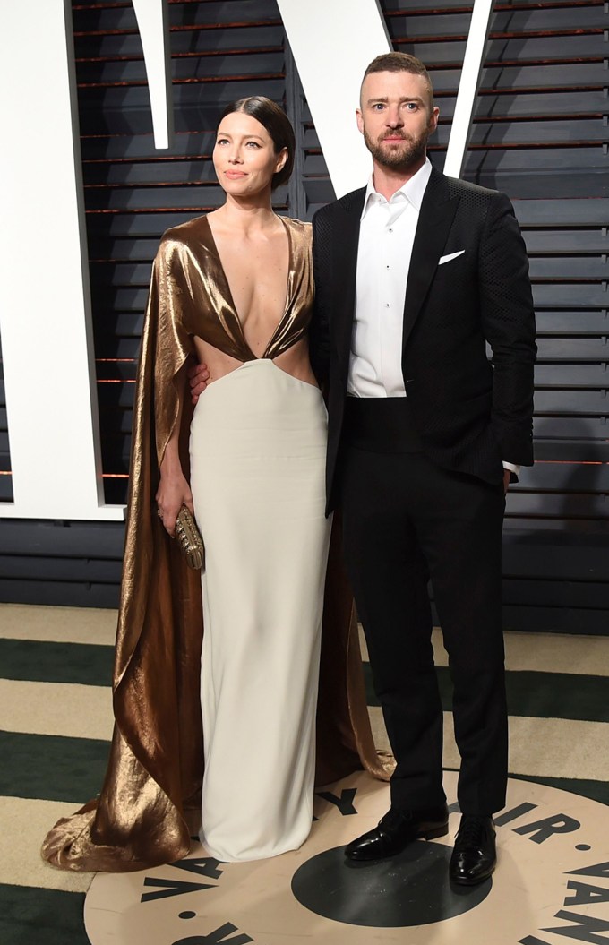 Justin Timberlake & Jessica Biel At The 2017 Vanity Fair Oscar Party