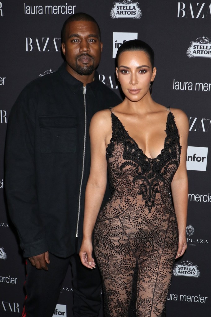 Kanye West & Kim Kardashian At NYFW