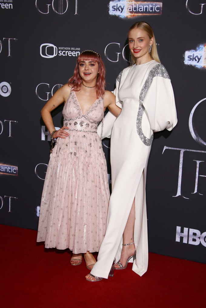 Sophie Turner & Maisie Williams at the Belfast Premiere of ‘Game of Thrones’ Season 8
