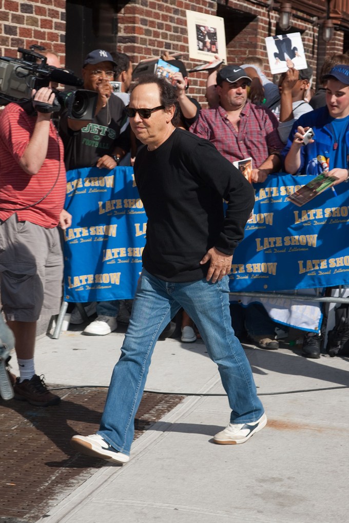 Billy Crystal on his way to ‘The Late Show with David Letterman’