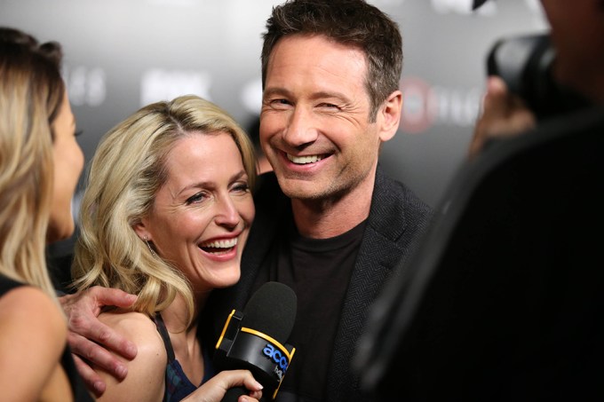 Gillian Anderson and David Duchovny at the Season Premiere of ‘The X-Files’