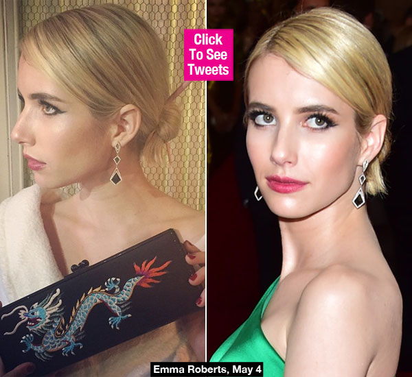 Emma Roberts Wears Chopsticks At Met Gala — Actress Gets Attacked On  Twitter – Hollywood Life