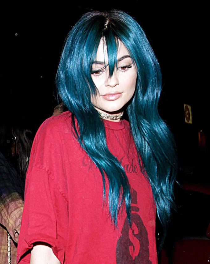 Kylie Jenner With Blue Hair