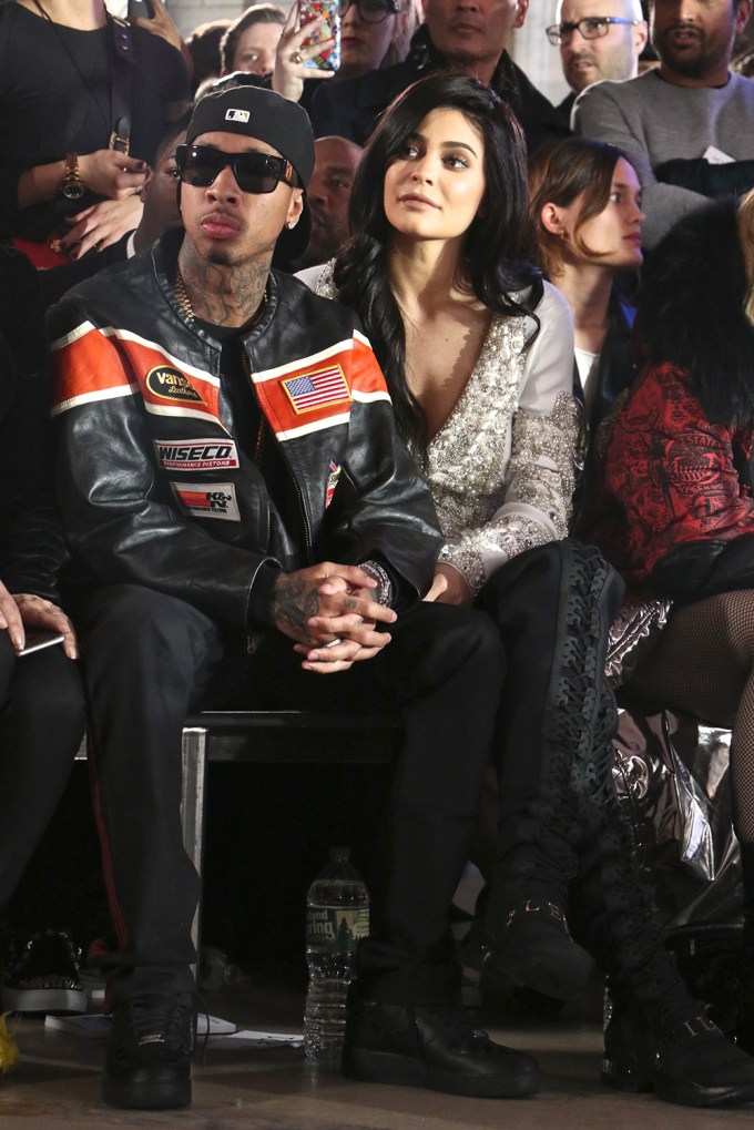 Tyga and Kylie Jenner at the Philipp Plein show