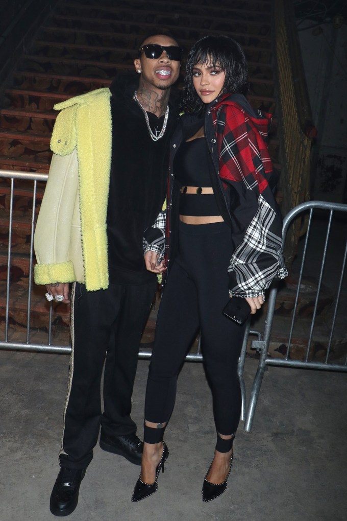 Tyga and Kylie Jenner at the Alexander Wang show