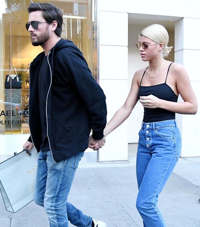 Sofia Richie and Scott Disick Shopping At Tom Ford