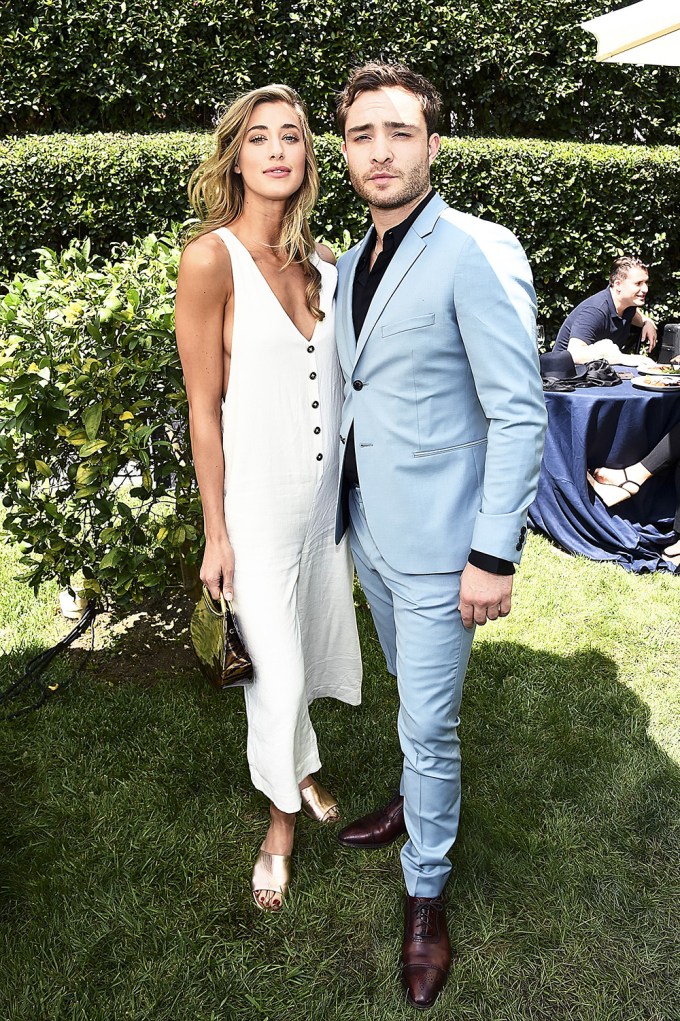 Jessica Serfaty and Ed Westwick at the ICM Emmy Brunch