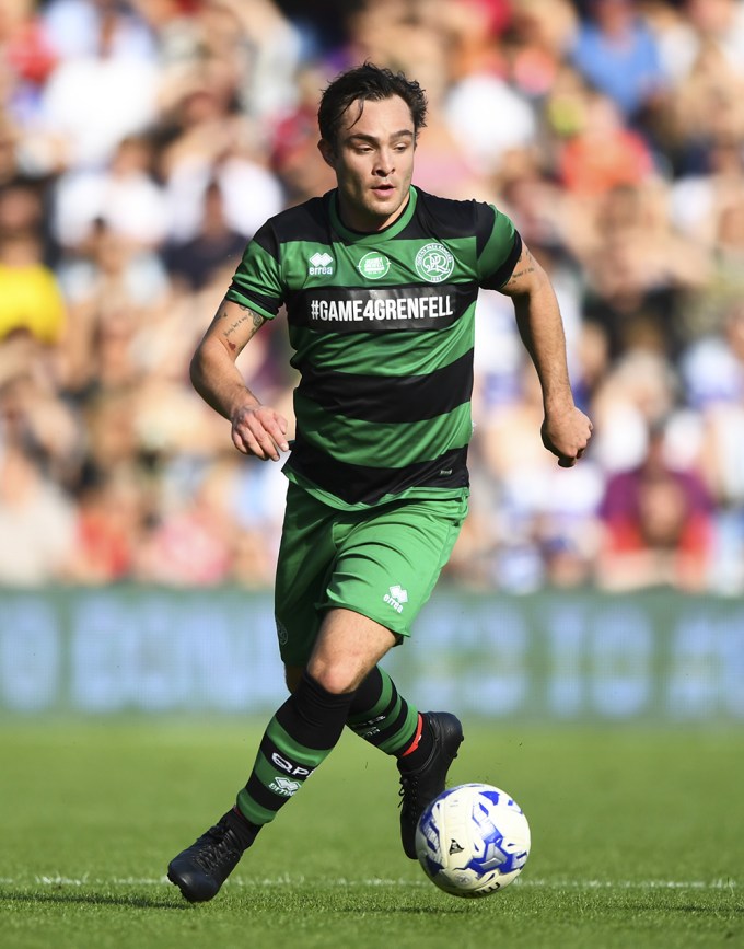 Ed Westwick at Grenfell Tower Charity Match