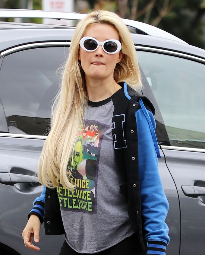 Holly Madison In A Jacket & T-Shirt