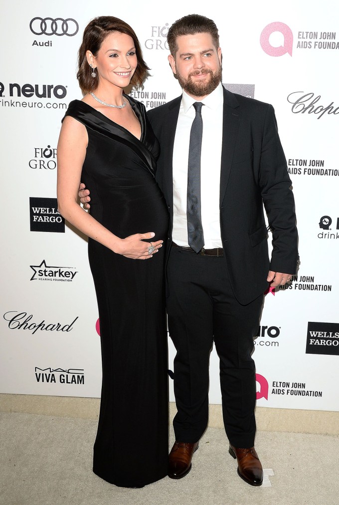 Jack Osbourne and Lisa Stelly at the 87th Academy Awards Elton John AIDS Foundation After Party