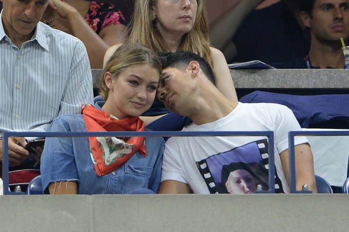 Gigi Hadid and Joe Jonas at US Open Tennis Championships