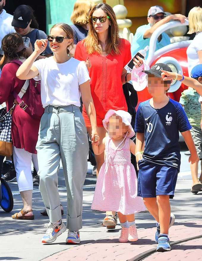 Natalie Portman Takes Her Kids To Disneyland