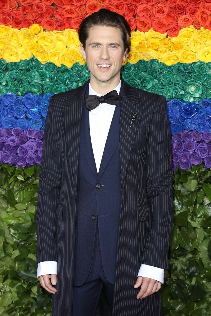 Aaron Tveit poses at the 73rd Annual Tony Awards
