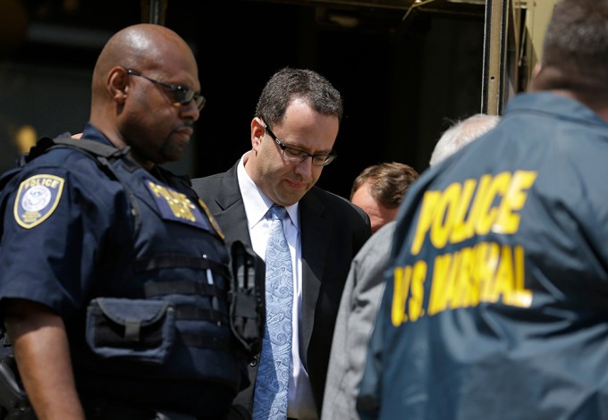 Jared Fogle leaving a Federal Courthouse