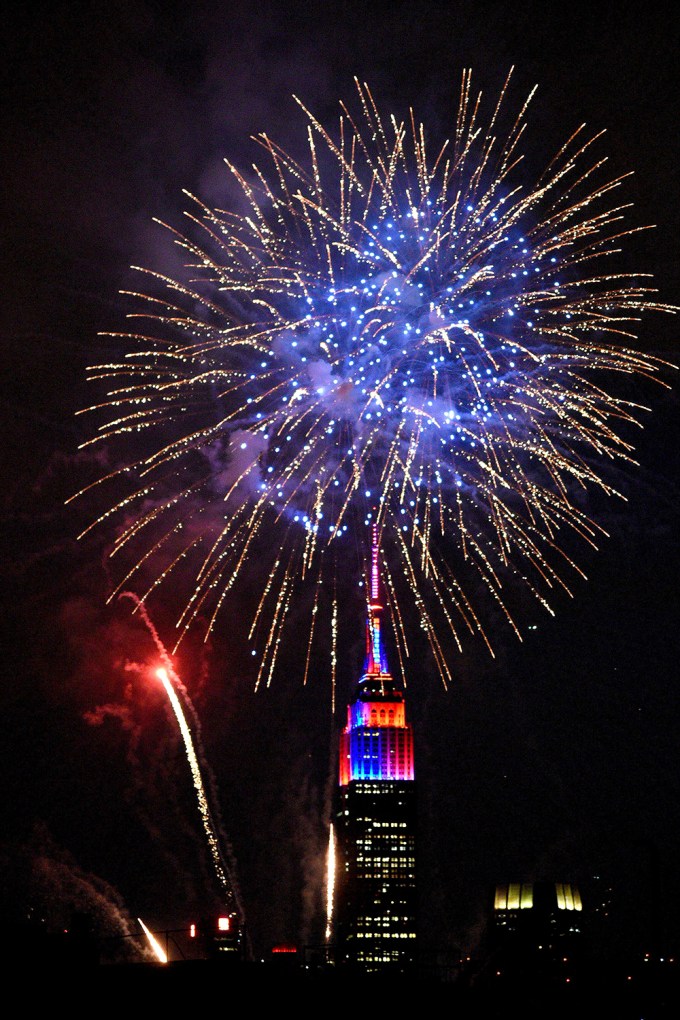 Macy’s 4th of July Fireworks light up the NYC sky in 2015.