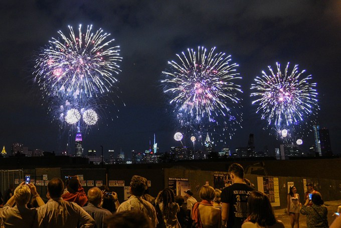 Folks in Brooklyn watch the 2015 Macy’s 4th of July Fireworks