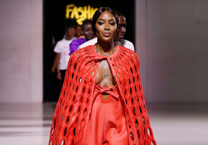 Naomi Campbell walks the runway for Fashion For Relief