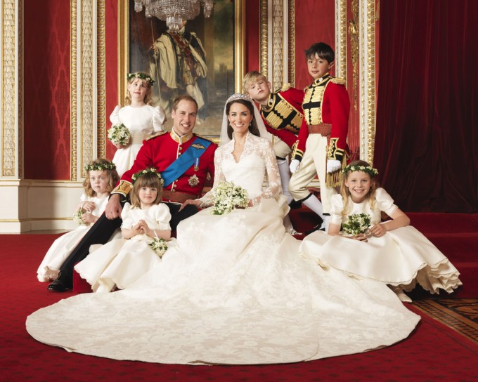 Prince William & Kate Middleton Pose For Wedding Portrait