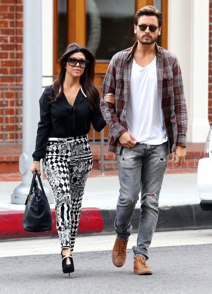 Kourtney Kardashian and Scott Disick out and about in Los Angeles, America – 12 Nov 2013