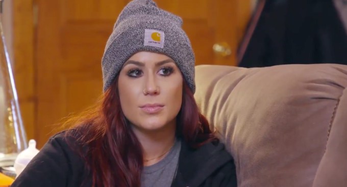 Chelsea Houska in the midst of having a serious discussion with her dad