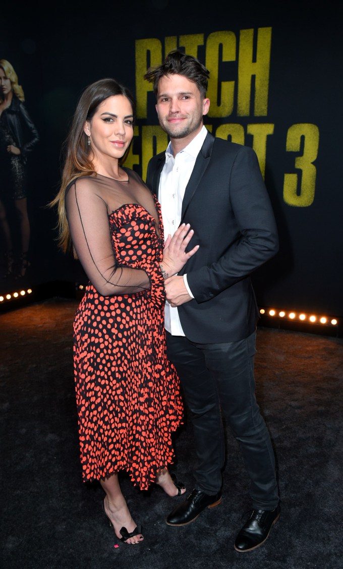 Tom Schwarts and Katie Maloney at’ the Pitch Perfect 3′ film premiere