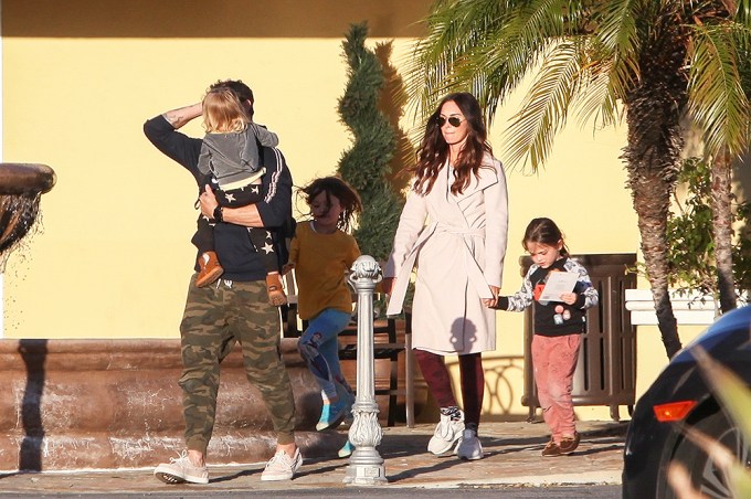 Megan Fox & Brian Austin Green Take The Family For A Walk