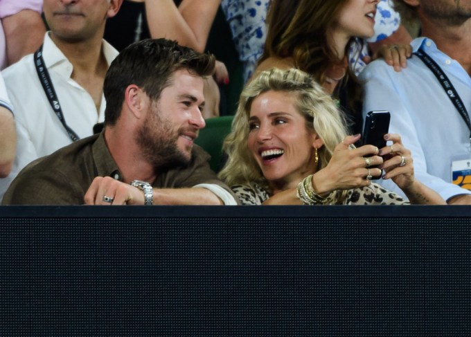 Chris Hemsworth & Elsa at the 2018 Australian Open