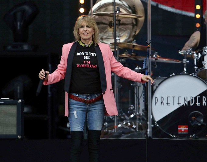 Chrissie Hynde with The Pretenders perform with Def Leppard