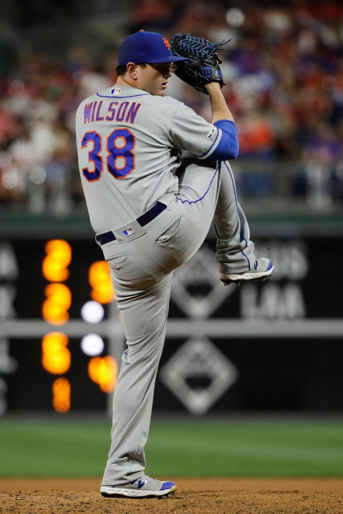 Justin Wilson during the Mets vs. Phillies Game