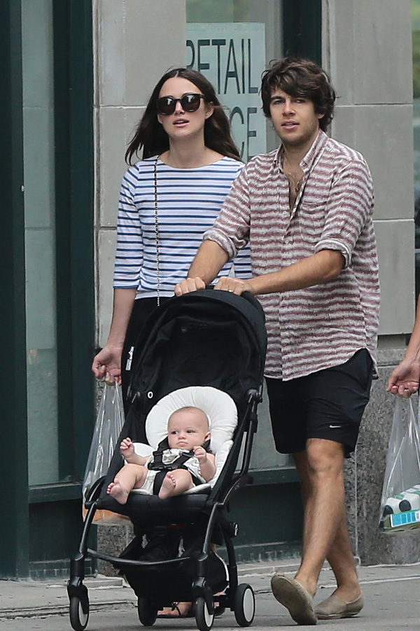 Keira Knightley & James Righton with their baby