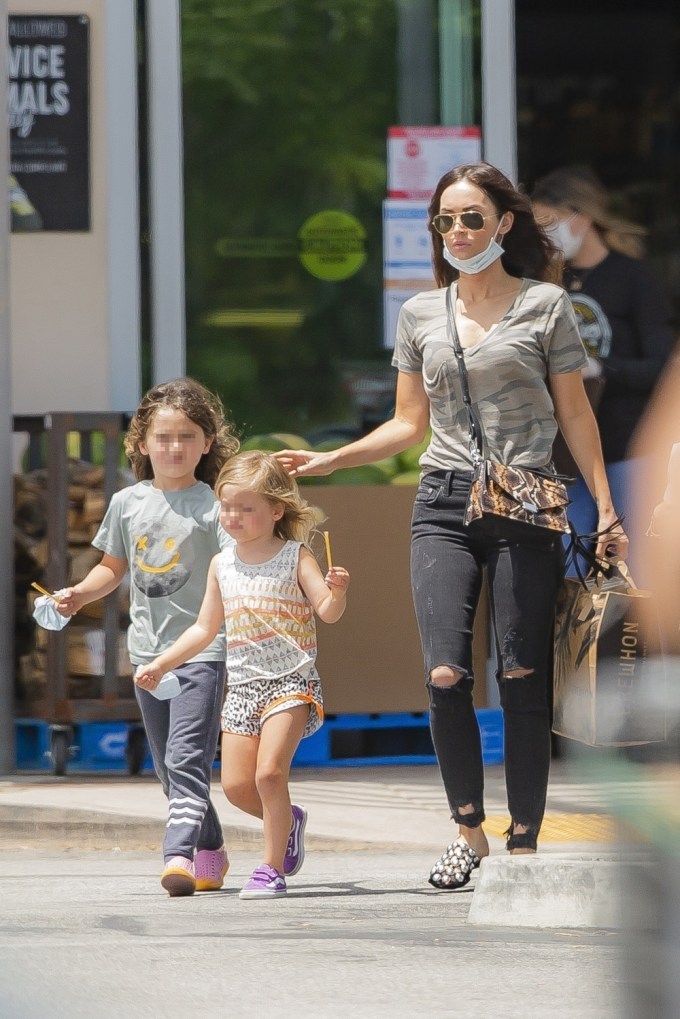 Megan Fox Shops With Her 3 Kids