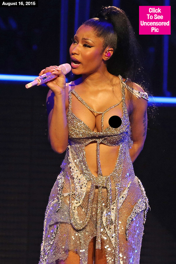 Nicki Minaj Suffers a Small Nip Slip—See the Pics!