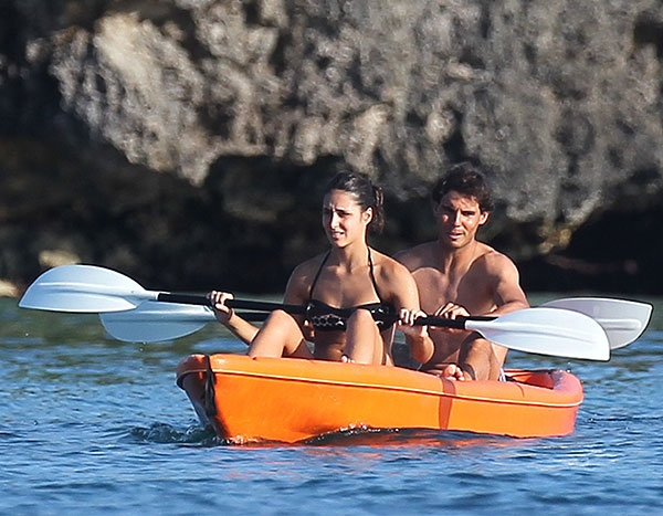 Rafael Nadal and Xisca Perello kayaking